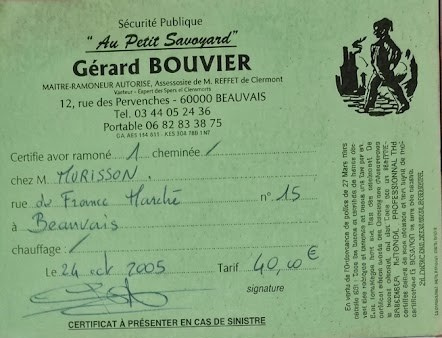 Certificat de ramonage — 2005